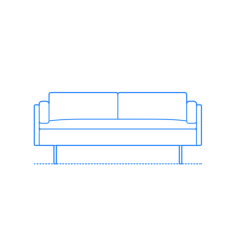 Furniture Loveseats Bolster Two Seater Sofa Craft Design Svg File, Free Vectors File